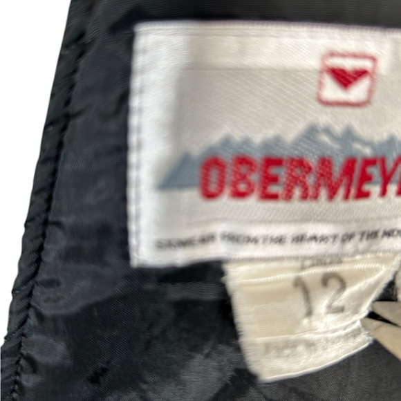 Obermeyer Ski Bib Overalls Obermeyer Wimen Sz 12 Black Snow Pants Vintage - Picture 4 of 11